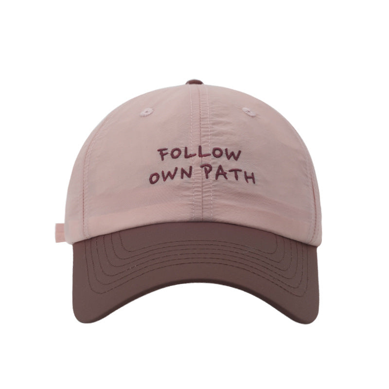 Wholesale Fashionable contrast color stitching letter embroidered baseball cap